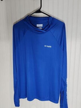 Columbia Royal Blue Hooded Sun Shirt